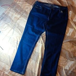 20T Ashley Stewart plus size dark-wash jeans